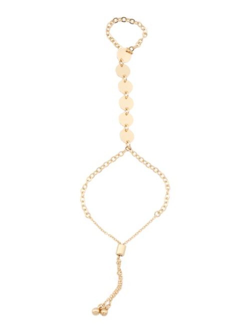 TRUE TO FORM 14kt Gold Plated Round Disc Cable Chain Hand Jewelry Bracelet - Picture 2 of 4